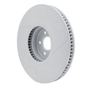 BMW M440i Brake Rotor (1) - Left Front - R1 Concepts - Dimpled & Slotted - `20-`25